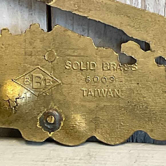 Vintage Brass Ladder Fire Truck Belt Buckle Fireman BROKEN READ - Picture 5 of 7